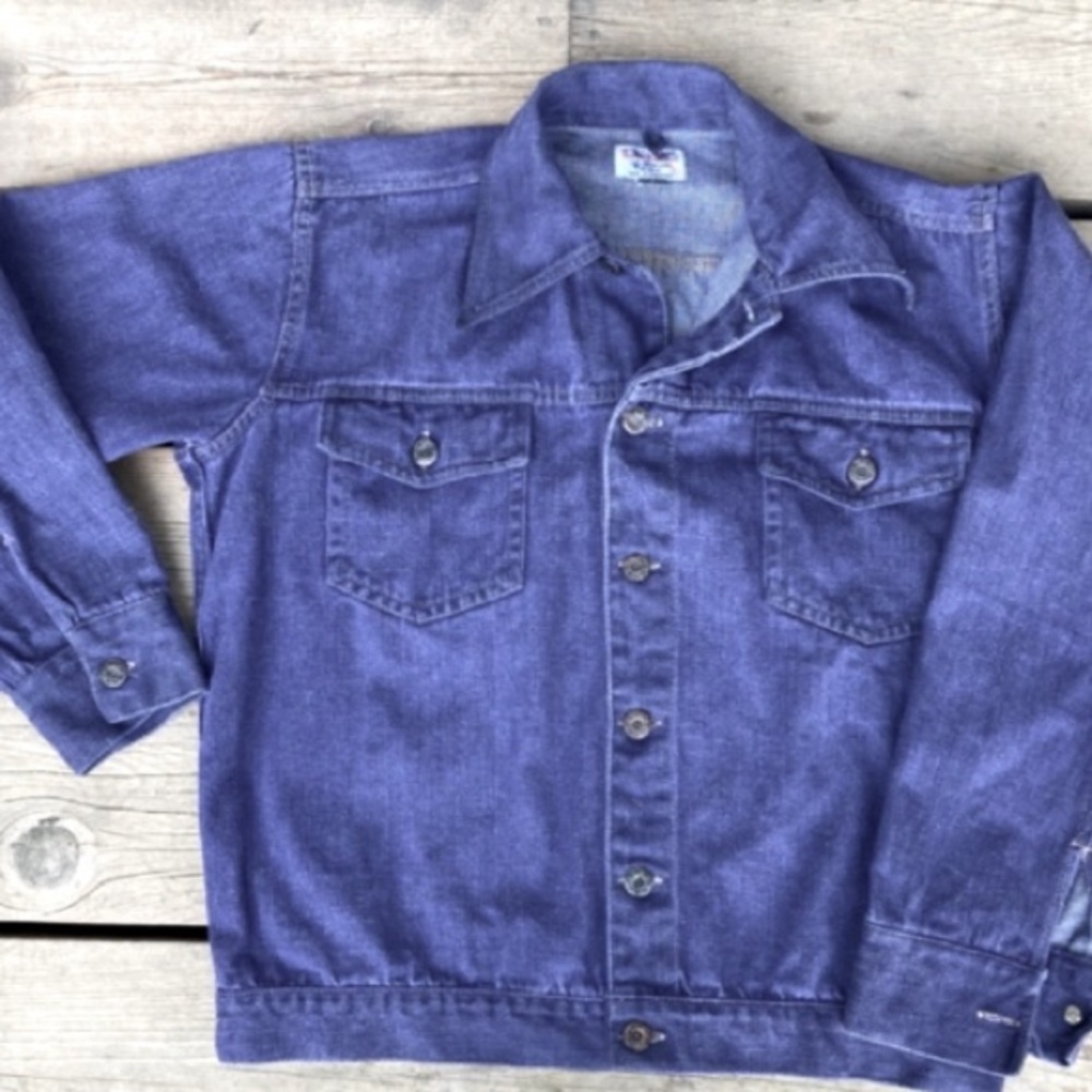 Levi’s Type Jacket SUTTON & SUTTON Blue Purple Denim Size XL - Picture 3 of 11